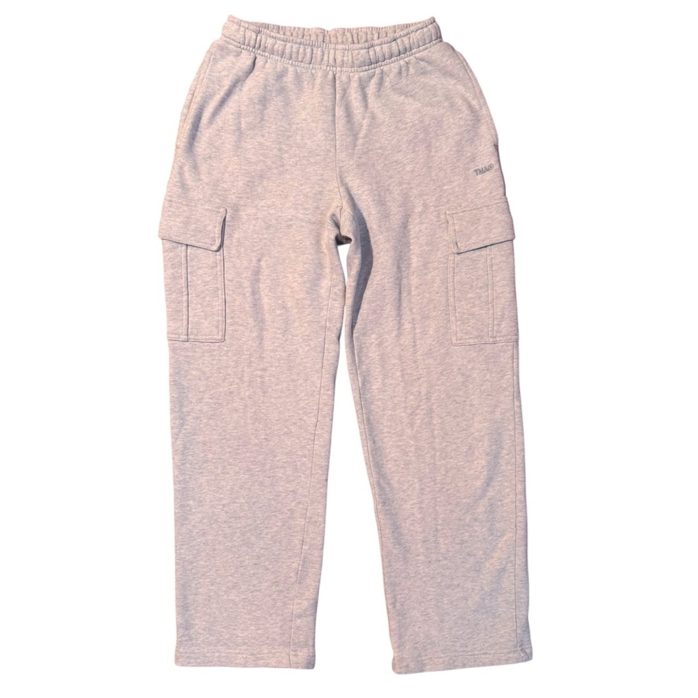 TNA Aritizia Cozy Sweatfleece Mega Fit Wide Leg Cargo Pants Size XS Gray Lounge